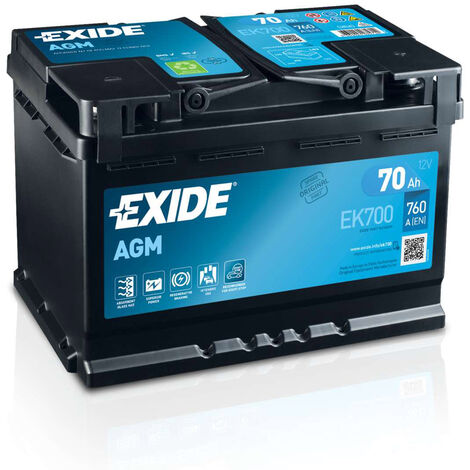 Exide EK700 Start-Stop AGM 12V 70Ah 760A Autobatterie inkl. 7,50€ Pfand