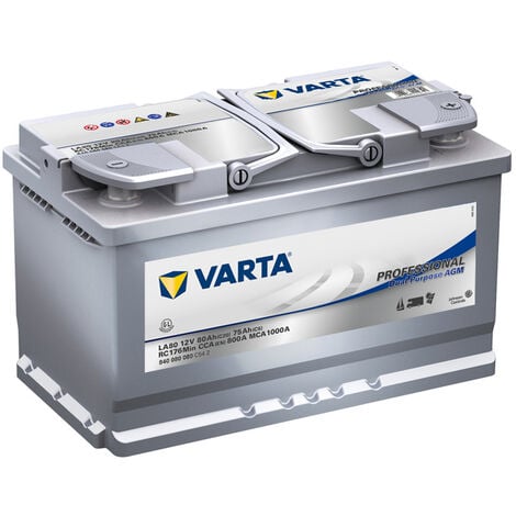 Varta LA80 Professional DP AGM Batterie 12V 80Ah 800A 840080080
