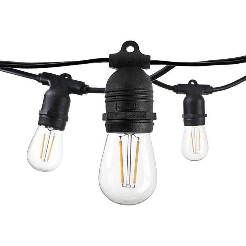 Kit guirlande guinguette, de 1 watt, avec ampoules à filament, de 5 à 100  mètres. 