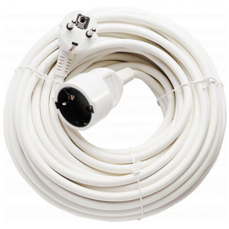Rallonge électrique 1,5 m HO5VVF 3x1,5 mm2 blanc