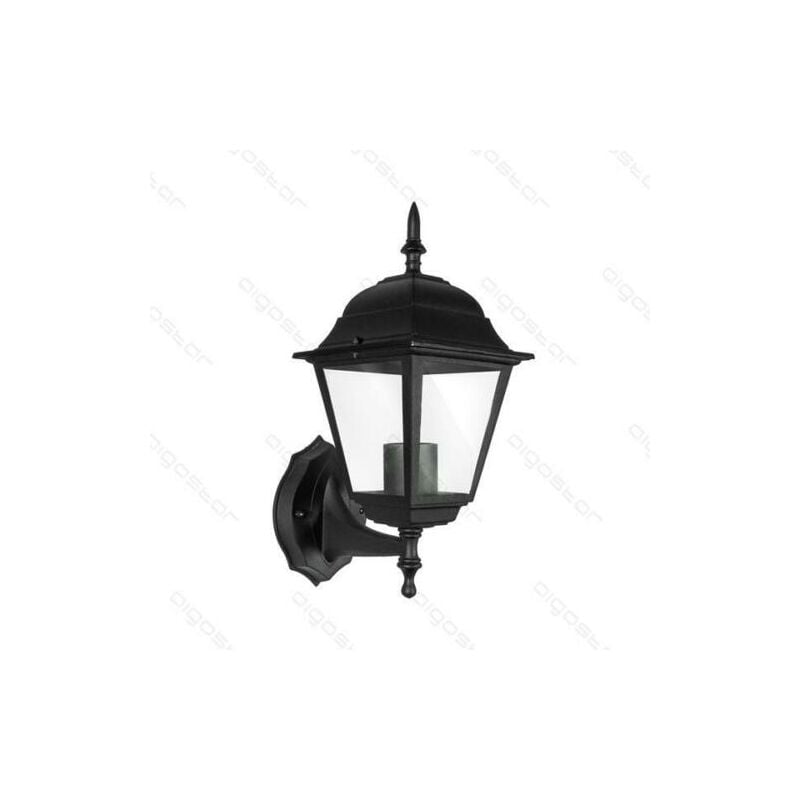 LÁMPARA DE PARED LINTERNA DE JARDÍN E27 EXTERIOR IP44 NEGRO AIGOSTAR