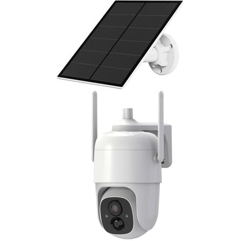 4MP camara vigilancia wifi exterior solar Compatible con Alexa
