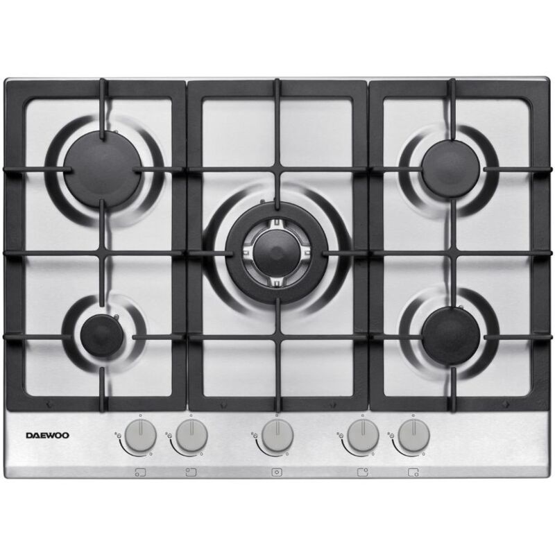 Piano Cottura 70 Cm Incasso 5 Fuochi Gas Inox Smaltato Luxell M7-50BWF - Foto 7