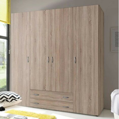 Armadio 4 ante e 2 cassetti rovere sonoma Seba4 160x51,6x177h