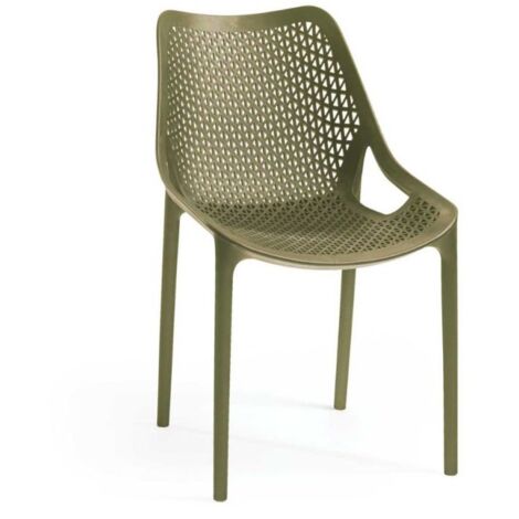 Art. CC36V - SEDIA IN LAMIERA - VERDE MILITARE - IMPILABILE - Greenwood