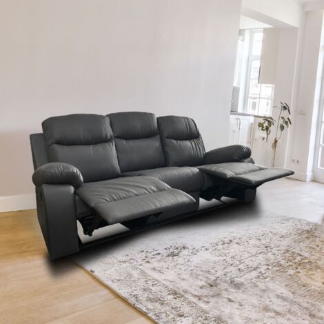 Diva Comfort Divano 3 Posti Da Giardino In Plastica Riciclata – Effetto Rattan Grafite Con Cuscino Incluso