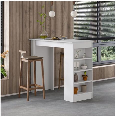 Penisola Da Cucina Tavolo alto con Piano Struttura Bianco