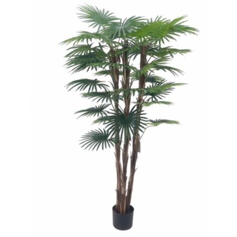 Pianta Artificiale Da 180 Cm Con Vaso – Palma Falsa Smontabile, In PVC E Plastica, Per Interni Ed Esterni, Senza Manutenzione