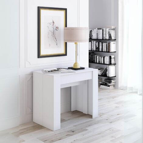 Consolle allungabile Luka 90x51,6x76,6H cm colore bianco