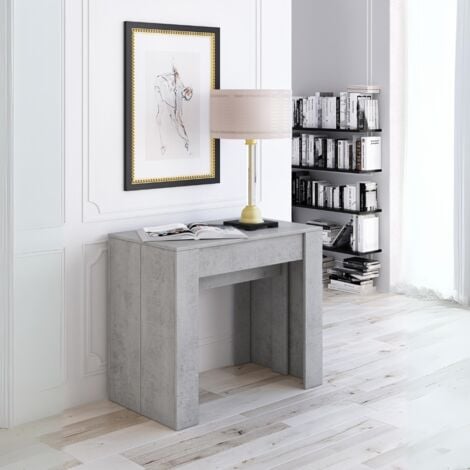 Consolle allungabile Luka 90x51,6x76,6H cm colore cemento