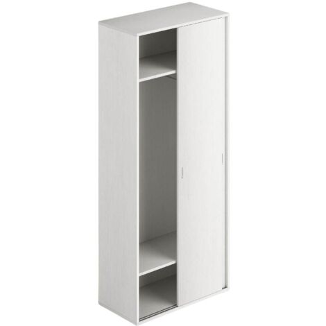 Armadio L.150 con 2 ante scorrevoli in finitura Bianco laccato