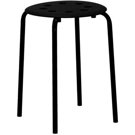 Sgabello in metallo H2008 colore nero con gambe nere