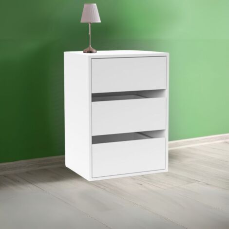 Cassettiera 3 cassetti colore bianco Smart ST2 50.8x39.6x71.3H (1/3)