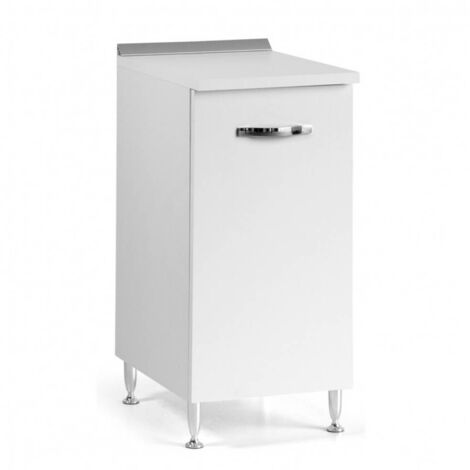 Base cucina con anta 30x50x85H colore bianco frassinato