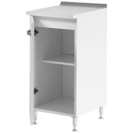 Base cucina con anta 30x50x85H colore bianco frassinato