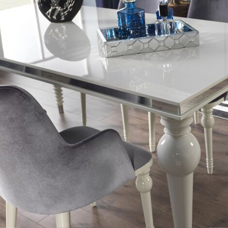 Sedia vellutino grigio e gambe bianco Zen