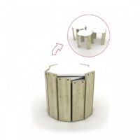 Tavolino da salotto impilabile Nido Hansel colore rovere bianco