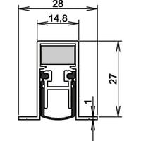 Türdichtung Schall-Ex® Applic A 1-s.L.805mm Alu.weiß HLT ATHMER