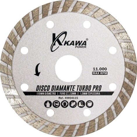 Kawapower Disque de coupe diamant turbo PRO Ø 115 mm (1/2)