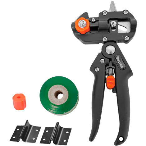 Bricoferr Sécateur 2 en 1 pour taille et greffe – avec 3 lames V/U/Ω (1/2)