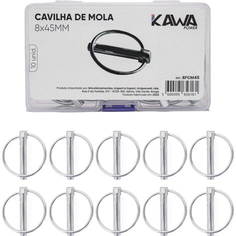 Bricoferr Goupille avec clip de sécurité 80 x 5,5 x 50 mm (10 pièces) (1/4)