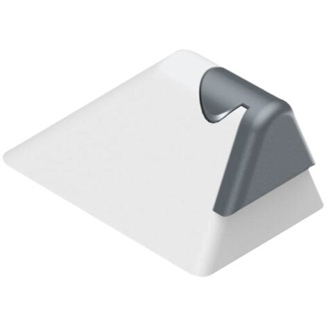 Kintech – Butée pour coulissant en PVC ou aluminium – Finition blanche RAL9016 – Montage en applique – Vis auto-foreuse invisible fournie