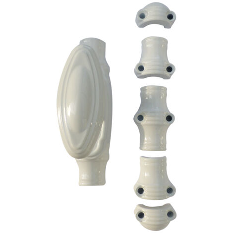 Kintech – Crémone fonctionnelle à bouton – Finition blanc RAL9016 – Mécanisme de verrouillage pour fenêtres à ouvrant français – Inclus : 1 bouton, 3 guides, 2 gâches