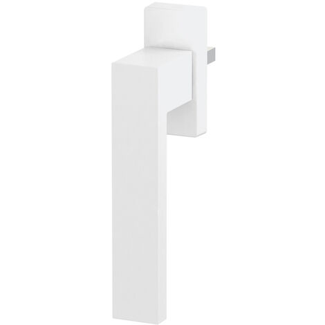 Kintech – Poignée de fenêtre blanche RAL9003 mate – Aluminium durable – Dimensions 7x25 mm – Vis M5x30 – Crantage 4 positions 90°