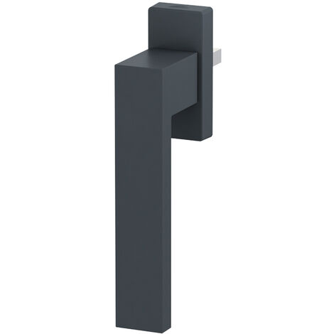 Kintech – Poignée de fenêtre aluminium gris RAL7016 mat – Dimensions 7x25 mm – Vis M5x30 – Crantage 4 positions pour usage pratique