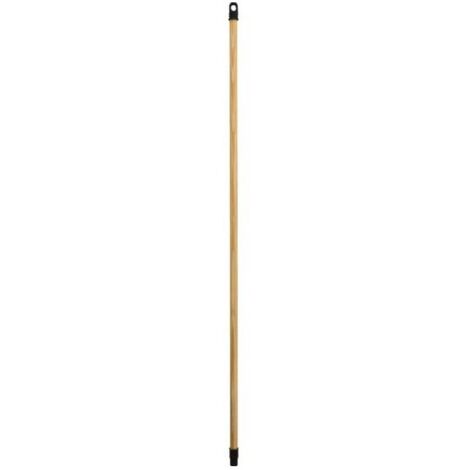 Manche balai en bois dur 130 cm – Embout fileté pour vis Ø23 mm – Accroche plastique Ø28 mm – Nettoyage professionnel – Domergue