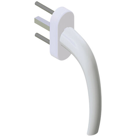 Poignée de fenêtre rio-e - Vis : M5x45 - Carré (mm) : 7x35 - Finition : Blanc RAL9016 - - KINTECH