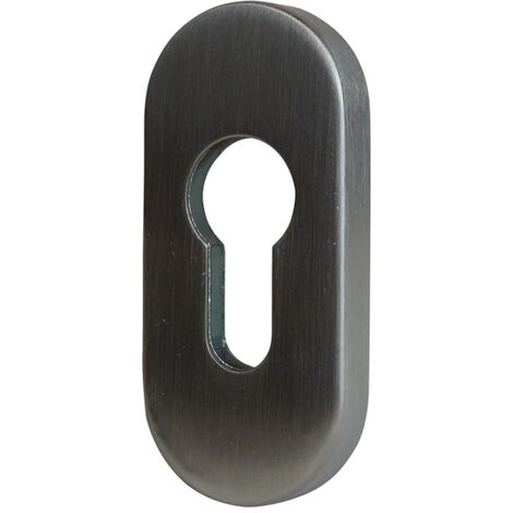 Rosace cylindre ovale de sécurité 9mm - Finition : Inox - - KINTECH
