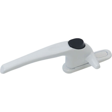 Kintech – Poignée de fenêtre à ergot gauche – Zamak robuste pour fenêtres à l'italienne – Installation facile sans outillage – Finition blanche RAL9016