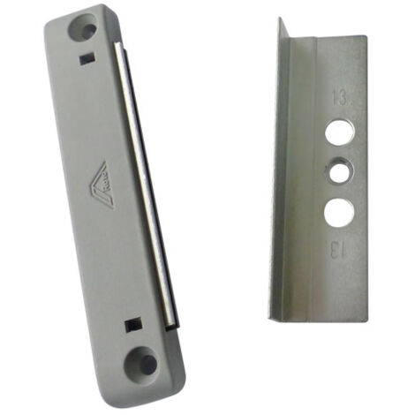 Kintech – Loqueteau magnétique pour porte balcon PVC – Finition métal – Perçage Ø 4,2 mm – Comprend équerre et vis de fixation