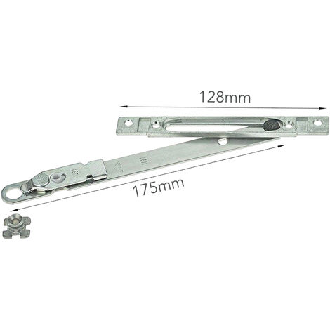 Compas à soufflet NT/NX sur crémone – Finition Roto Sil – Installation robuste pour châssis à soufflet – Accessoire de meuble