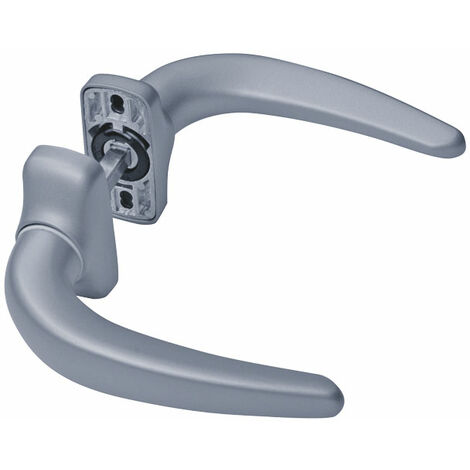 Fapim – Béquille double Horus aluminium moulé 8 mm – Finition argentée – Ressort de rappel – 2051IG6