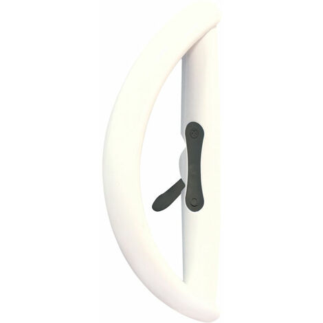 Kintech – Poignée coulissante à anse intérieure – Zamak laqué blanc RAL9016 – Levier de verrouillage avec indicateur – Fixation entraxe 43mm