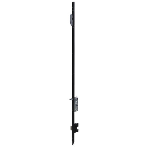 Kintech – Crémone à crochet pour coulissant PVC – Longueur 650mm – Verrouillage 2 crochets – Acier zingué – Système anti fausse manœuvre