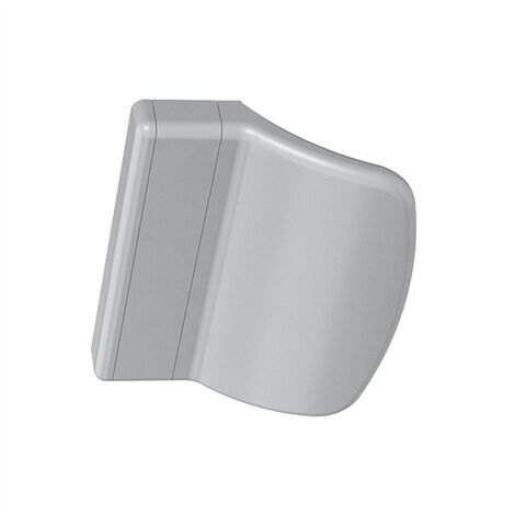 Kintech – Poignée de fenêtre en PVC gris argent – Poignée à vissage direct invisible – Adaptable à profilés PVC – Design moderne