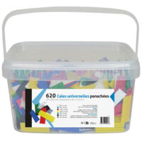Seau de 620 cales de vitrage – Assortiment de 6 tailles – Pour calage précis – Compatible avec tous types de vitrage