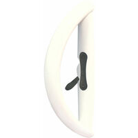 Kintech – Poignée coulissante à anse intérieure – Zamak laqué blanc RAL9016 – Levier de verrouillage avec indicateur – Fixation entraxe 43mm