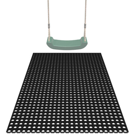 Grass Protection Rubber Matting 1 x 1.5M For Garden Play Equipment + 4 Pegs
