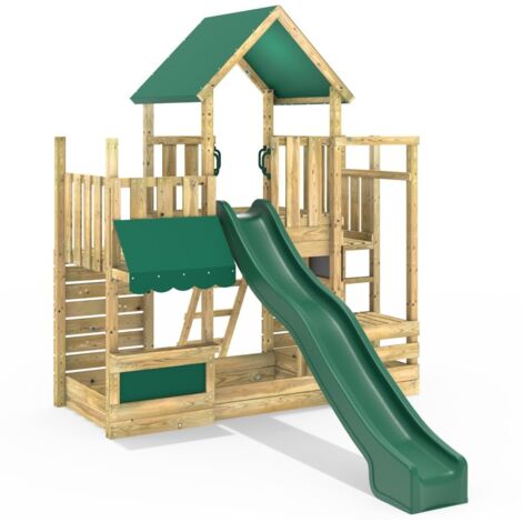 Rebo Modular Wooden Climbing Frame Adventure Playset - M22 Shop