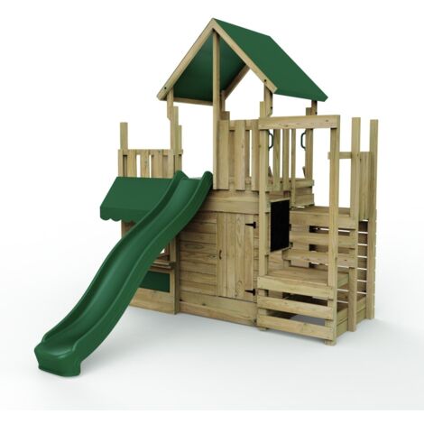 Rebo Modular Wooden Climbing Frame Adventure Playset - M22 Shop & Den