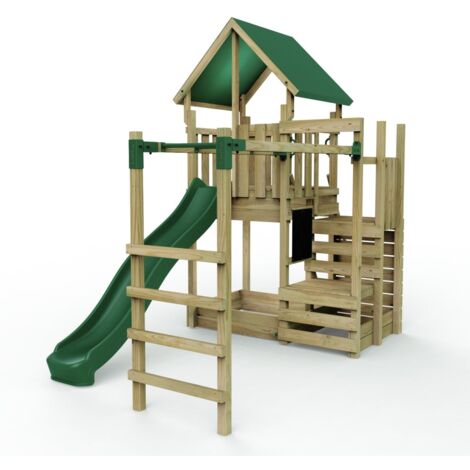 Wooden Climbing Frame Play Tower and Slide - M11 Stepup Monkeybars (1/5)