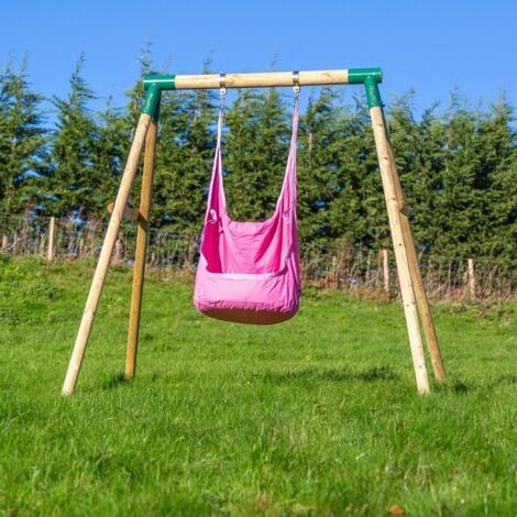 Rebo Children s Hanging Cocoon Pod Chair Hammock Swing Seat Pink