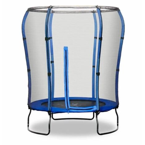 Rebo 4.5ft Safe Jump Trampoline With HALO Safety Enclosure - Blue
