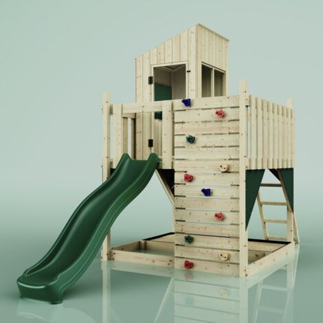 Rebo PolarPlay Kids Scandinavian Nordic Style Climbing Platform & Playhouse - Alva