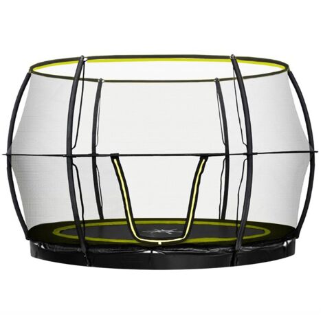 Rebo 10ft Inground Base Jump Trampoline with Halo ll Enclosure