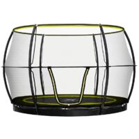 Rebo 10ft Inground Base Jump Trampoline with Halo ll Enclosure